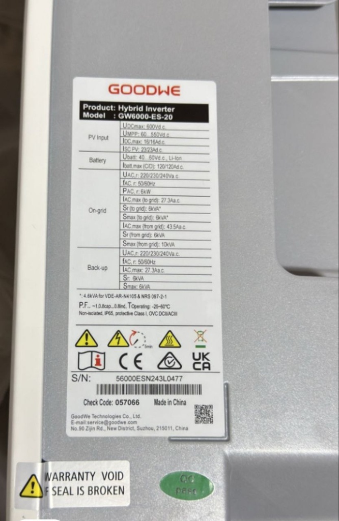 Goodwe GW6000-ES-20 4